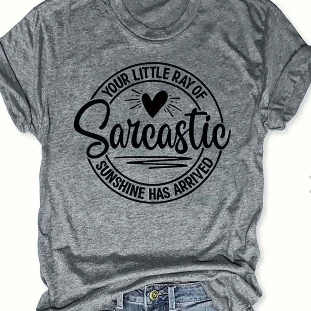 Gray Sarcastic Kids T-Shirt